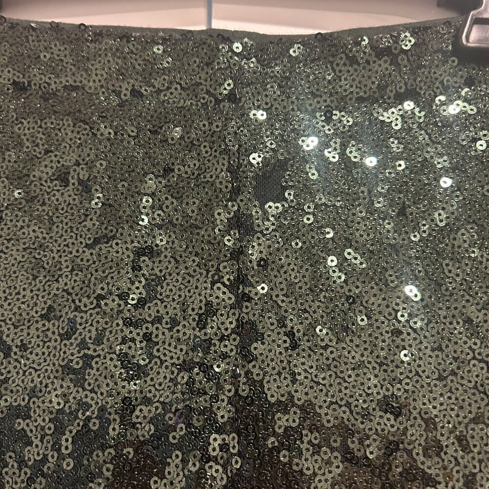 Gianni Bini Green Sequin Leggings Women’s Size M - Picture 3 of 9